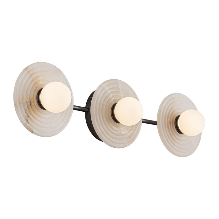 Dahlia LED Vanity Urban Bronze/Alabaster-Bathroom Fixtures-Alora-Lighting Design Store