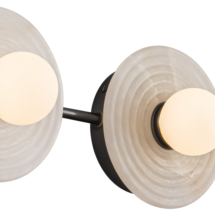 Dahlia LED Vanity Urban Bronze/Alabaster-Bathroom Fixtures-Alora-Lighting Design Store