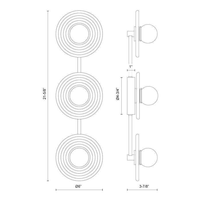 Dahlia LED Vanity Vintage Brass/Alabaster-Bathroom Fixtures-Alora-Lighting Design Store