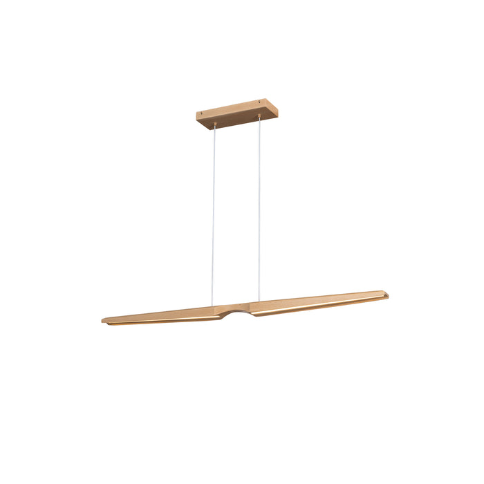 Dakota LED Linear Pendant Beech Wood-Linear/Island-Kuzco Lighting-Lighting Design Store