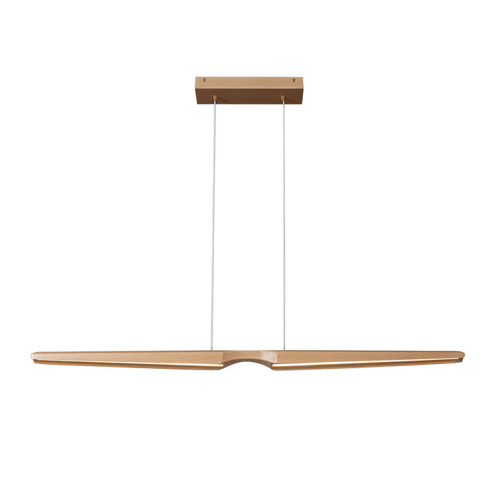 Dakota LED Linear Pendant Beech Wood-Linear/Island-Kuzco Lighting-Lighting Design Store
