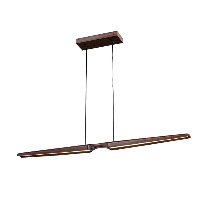 Dakota LED Linear Pendant Walnut-Linear/Island-Kuzco Lighting-Lighting Design Store