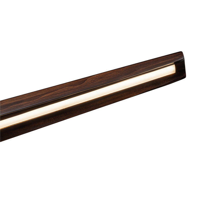 Dakota LED Linear Pendant Walnut-Linear/Island-Kuzco Lighting-Lighting Design Store