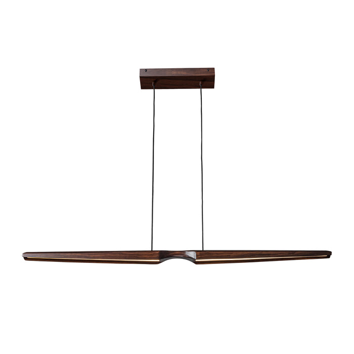Dakota LED Linear Pendant Walnut-Linear/Island-Kuzco Lighting-Lighting Design Store