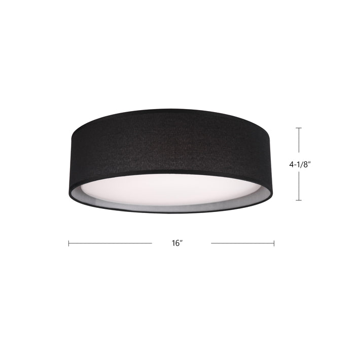 Dalton LED Flush Mount Black-Flush Mounts-Kuzco Lighting-Lighting Design Store