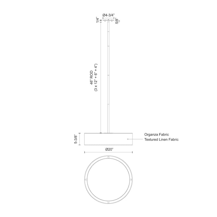 Dalton LED Pendant Gray-Pendants-Kuzco Lighting-Lighting Design Store