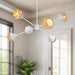 Daphne Six Light Chandelier White/Brown Cotton Rope-Large Chandeliers-Alora-Lighting Design Store