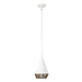 Daphne One Light Pendant White/Brown Cotton Rope-Mini Pendants-Alora-Lighting Design Store