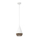 Daphne One Light Pendant White/Brown Cotton Rope-Mini Pendants-Alora-Lighting Design Store