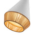 Daphne One Light Pendant White/Brown Cotton Rope-Mini Pendants-Alora-Lighting Design Store