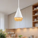 Daphne One Light Pendant White/Brown Cotton Rope-Mini Pendants-Alora-Lighting Design Store