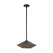 Daphne One Light Pendant Matte Black/Brown Cotton Rope-Pendants-Alora-Lighting Design Store