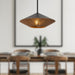 Daphne One Light Pendant Matte Black/Brown Cotton Rope-Pendants-Alora-Lighting Design Store