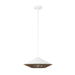 Daphne One Light Pendant White/Brown Cotton Rope-Pendants-Alora-Lighting Design Store