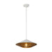 Daphne One Light Pendant White/Brown Cotton Rope-Pendants-Alora-Lighting Design Store
