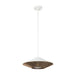 Daphne One Light Pendant White/Brown Cotton Rope-Pendants-Alora-Lighting Design Store