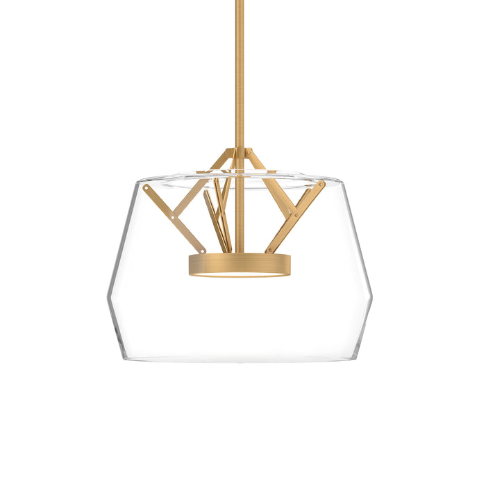 Deco LED Island Pendant Clear/Brushed Gold-Pendants-Kuzco Lighting-Lighting Design Store