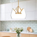 Deco LED Island Pendant Clear/Brushed Gold-Pendants-Kuzco Lighting-Lighting Design Store