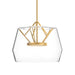 Deco LED Pendant Clear/Brushed Gold-Pendants-Kuzco Lighting-Lighting Design Store