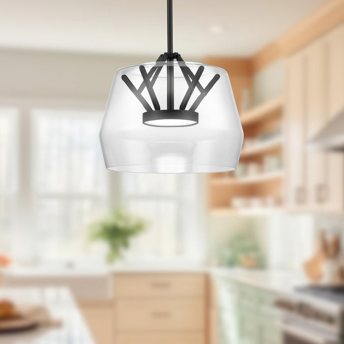 Deco LED Pendant Clear/Black-Pendants-Kuzco Lighting-Lighting Design Store