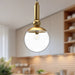 Delilah One Light Pendant Brushed Gold/Clear Glass-Mini Pendants-Alora-Lighting Design Store