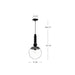 Delilah One Light Pendant Clear Glass/Matte Black-Mini Pendants-Alora-Lighting Design Store
