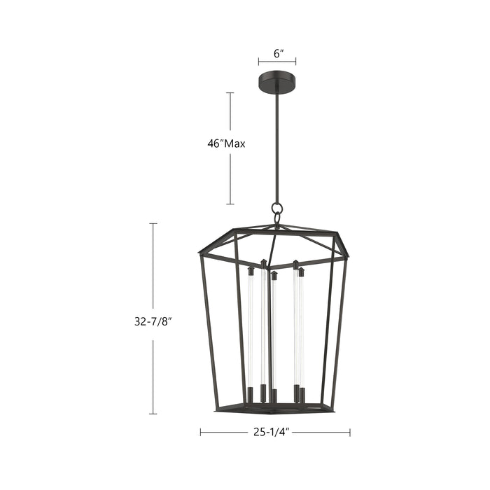 Delphine LED Pendant Urban Bronze-Foyer/Hall Lanterns-Alora-Lighting Design Store