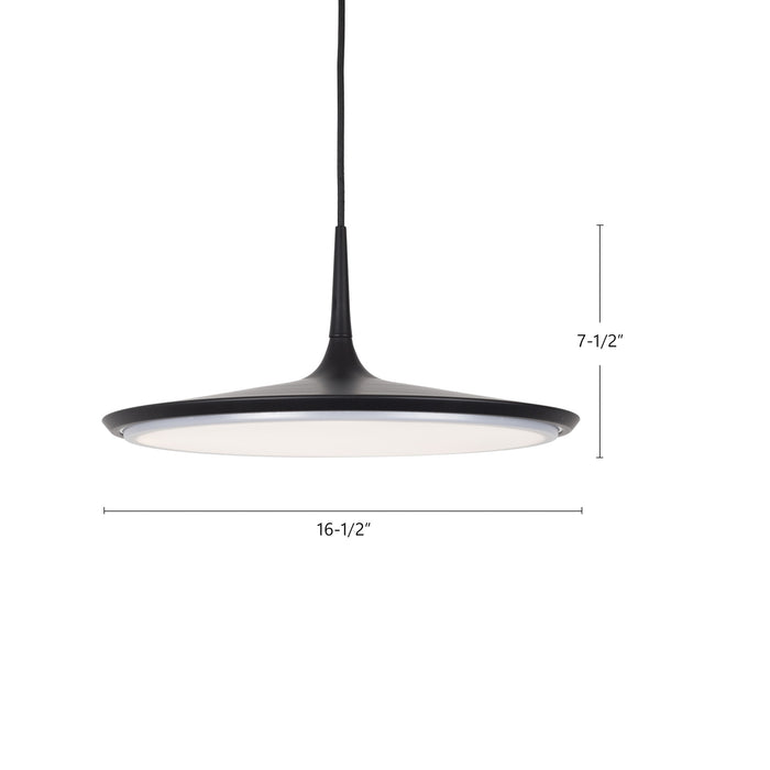 Disc LED Pendant Black-Pendants-Kuzco Lighting-Lighting Design Store