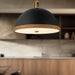 Doral Three Light Pendant Matte Black/Vintage Brass-Pendants-Alora-Lighting Design Store