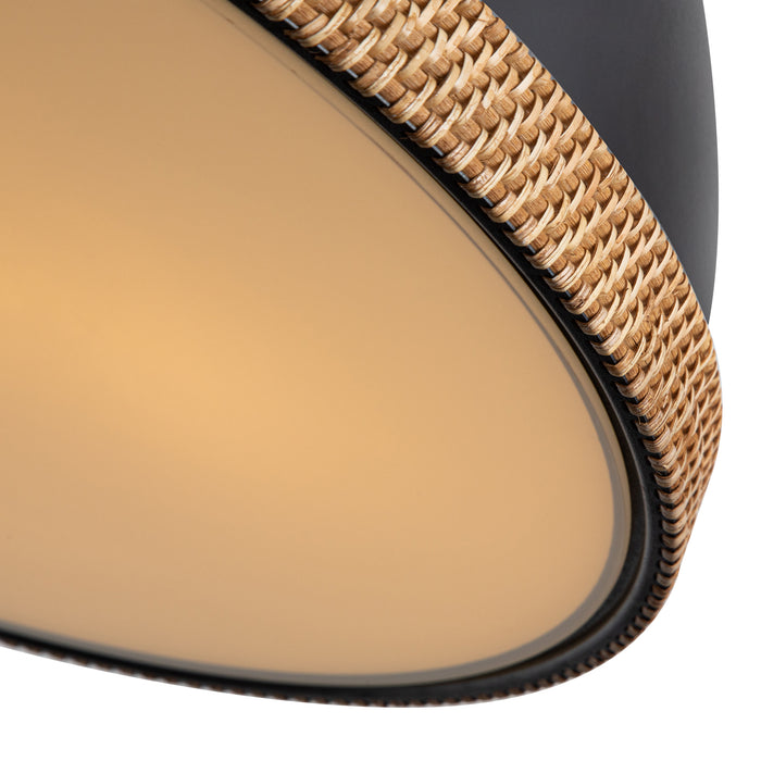 Doral Three Light Pendant Matte Black/Vintage Brass-Pendants-Alora-Lighting Design Store