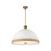 Doral Three Light Pendant Matte White/Vintage Brass-Pendants-Alora-Lighting Design Store