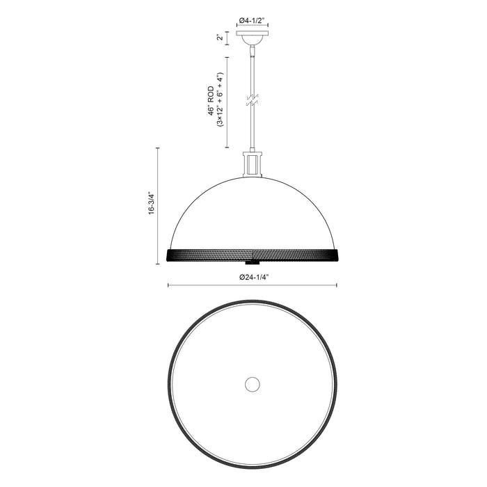 Doral Three Light Pendant Matte White/Vintage Brass-Pendants-Alora-Lighting Design Store