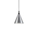 Dorothy One Light Pendant Brushed Nickel With Black Detail-Mini Pendants-Kuzco Lighting-Lighting Design Store