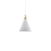 Dorothy One Light Pendant White With Gold Detail-Mini Pendants-Kuzco Lighting-Lighting Design Store