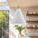 Dorothy One Light Pendant White With Gold Detail-Mini Pendants-Kuzco Lighting-Lighting Design Store