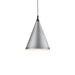 Dorothy One Light Pendant Brushed Nickel With Black Detail-Pendants-Kuzco Lighting-Lighting Design Store