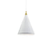 Dorothy One Light Pendant White With Gold Detail-Pendants-Kuzco Lighting-Lighting Design Store