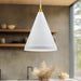 Dorothy One Light Pendant White With Gold Detail-Pendants-Kuzco Lighting-Lighting Design Store