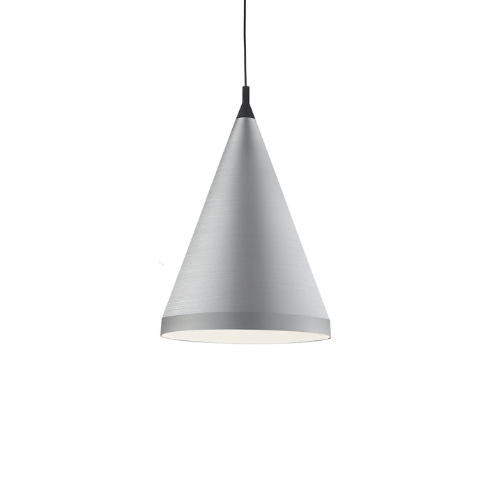 Dorothy One Light Pendant Brushed Nickel With Black Detail-Pendants-Kuzco Lighting-Lighting Design Store