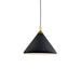 Dorothy One Light Pendant Black With Gold Detail-Pendants-Kuzco Lighting-Lighting Design Store