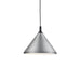 Dorothy One Light Pendant Brushed Nickel With Black Detail-Pendants-Kuzco Lighting-Lighting Design Store