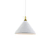 Dorothy One Light Pendant White With Gold Detail-Pendants-Kuzco Lighting-Lighting Design Store