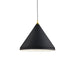 Dorothy One Light Pendant Black With Gold Detail-Pendants-Kuzco Lighting-Lighting Design Store