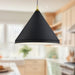 Dorothy One Light Pendant Black With Gold Detail-Pendants-Kuzco Lighting-Lighting Design Store