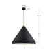 Dorothy One Light Pendant White With Gold Detail-Pendants-Kuzco Lighting-Lighting Design Store