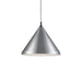 Dorothy One Light Pendant Brushed Nickel With Black Detail-Pendants-Kuzco Lighting-Lighting Design Store