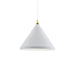 Dorothy One Light Pendant White With Gold Detail-Pendants-Kuzco Lighting-Lighting Design Store