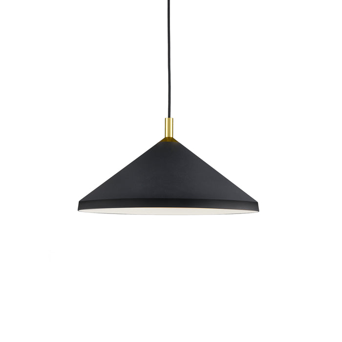 Dorothy One Light Pendant Black With Gold Detail-Pendants-Kuzco Lighting-Lighting Design Store