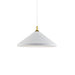 Dorothy One Light Pendant White With Gold Detail-Pendants-Kuzco Lighting-Lighting Design Store