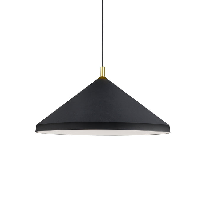 Dorothy One Light Pendant Black With Gold Detail-Pendants-Kuzco Lighting-Lighting Design Store
